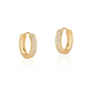 Brinco Argola Dourada Classica Aplique Dourada G