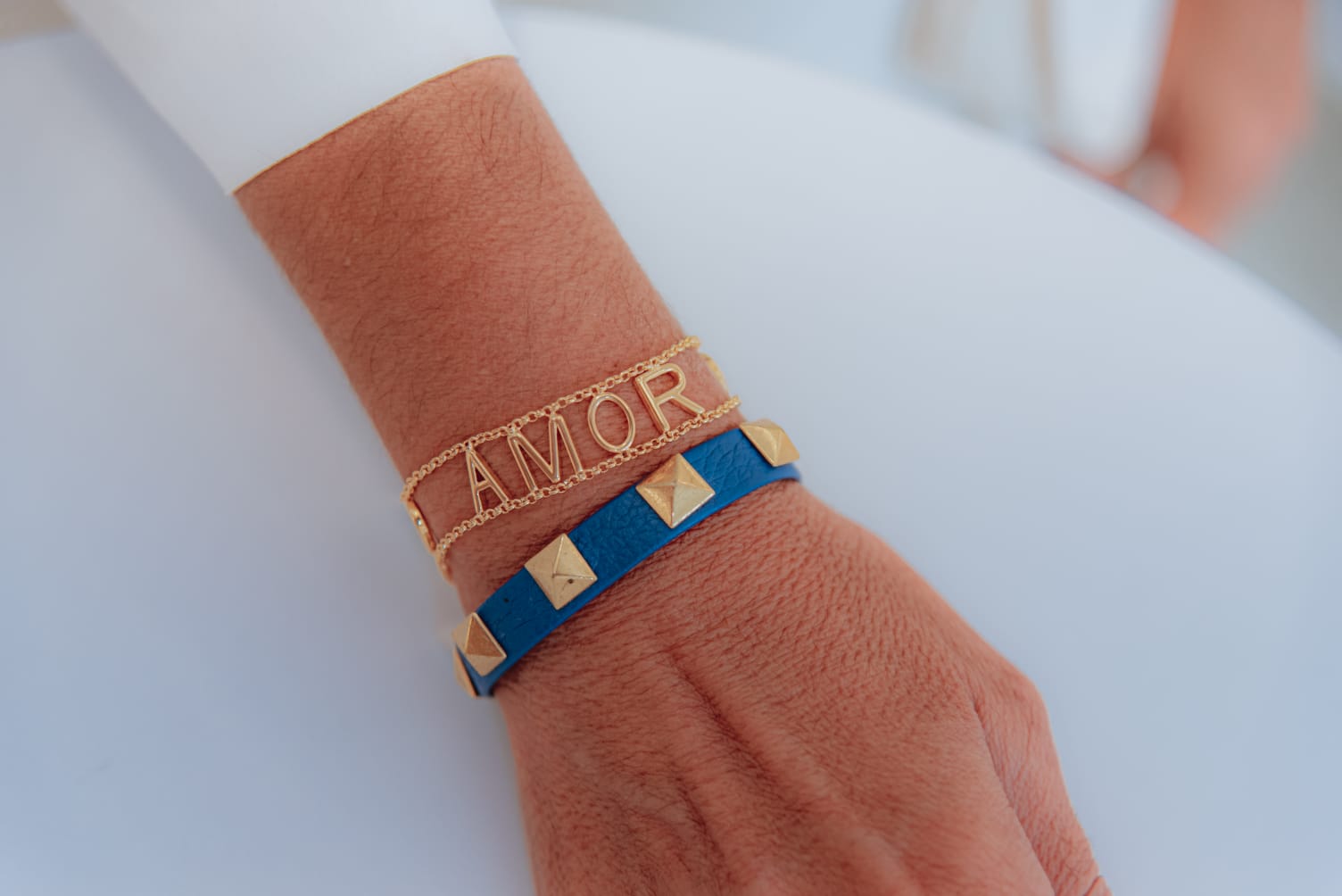 Pulseira Amor Escrita 2 Corações